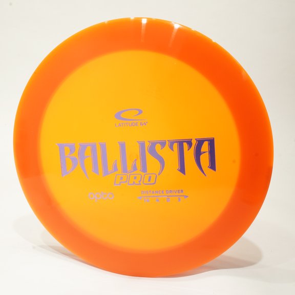 Latitude 64 Opto Ballista Pro Disc Golf Distance Driver, Pick Color/Weight [Stamp & Exact Color May Vary] Orange 170-172 grams