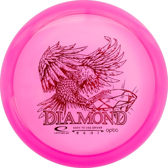 Latitude 64 Opto Disc Golf Driver, Beginner & Family Outdoor Games, Men & Women , 160g and Under, Stamp Color May Vary