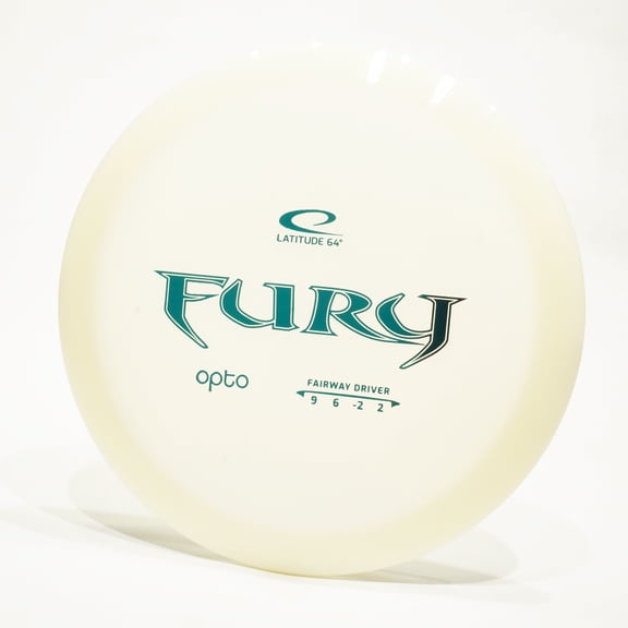 Latitude 64 Opto Fury Disc Golf Distance Driver, Pick Color/Weight [Stamp & Exact Color May Vary] White 173-174 grams