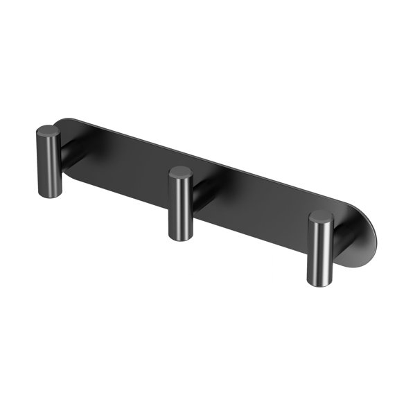 Gatco 1292MX Latitude II All Modern Décor 11" Triple Robe Hook, Matte Black