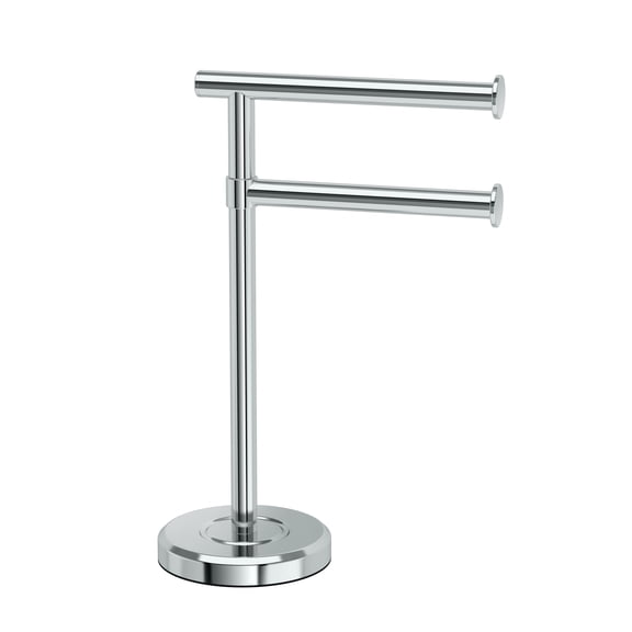 Gatco Countertop Two Arm Pivot Towel Holder Stand, Chrome