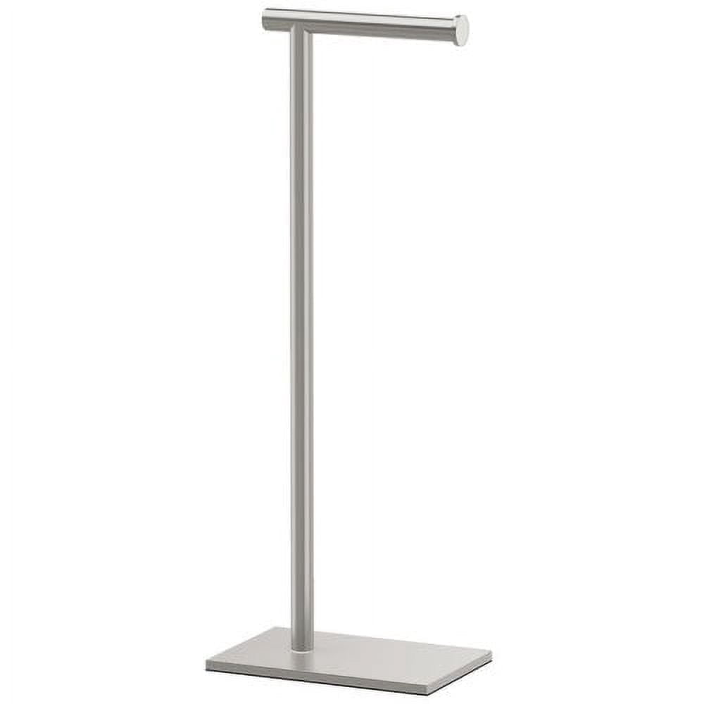 Gatco 1431SN Square Freestanding Toilet Paper Holder, Satin Nickel