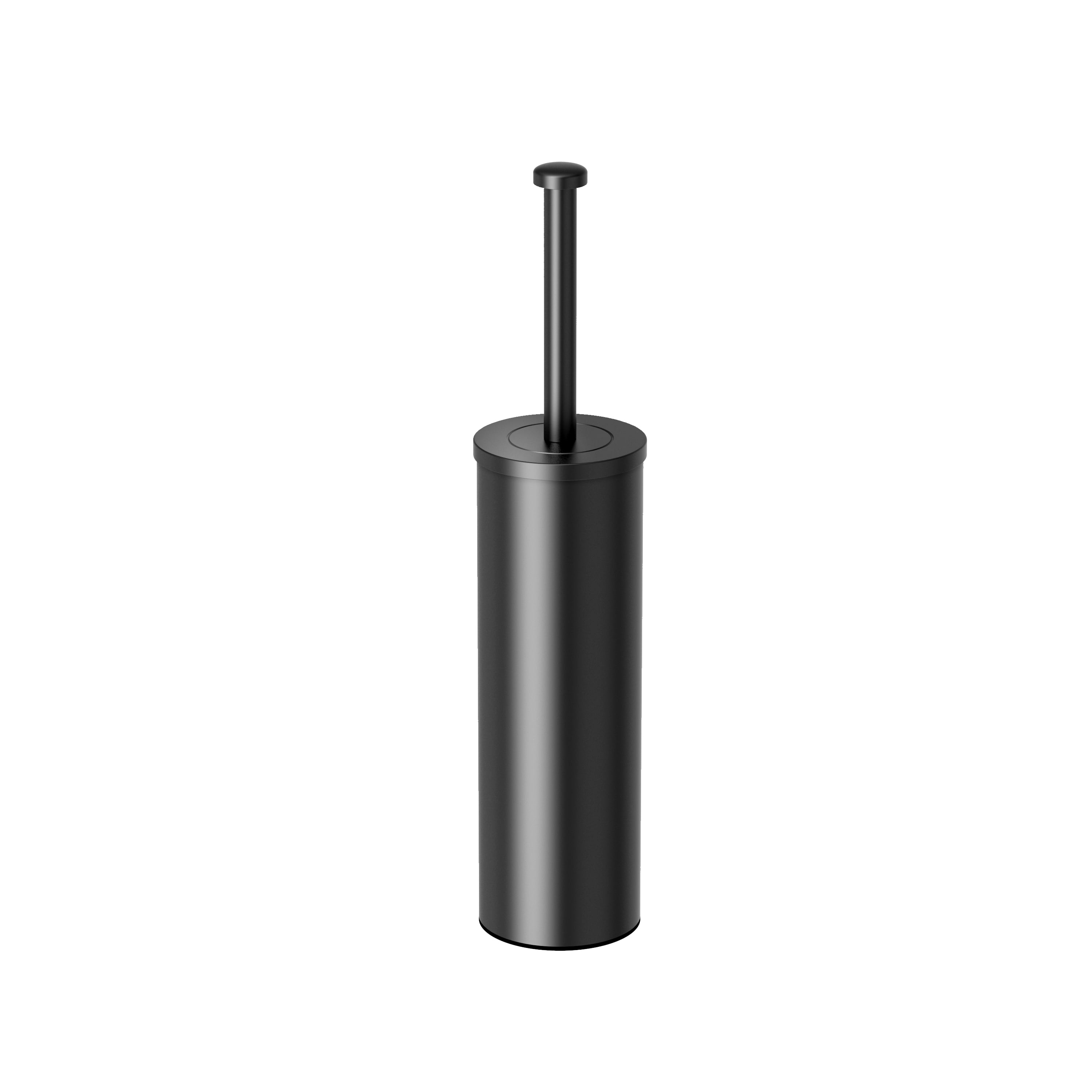Matte Black Stainless Steel Cylinder Toilet Brush Holder