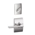 thumbnail image 1 of Latitude Lever x Century Rose Inside Trim for Single Cylinder Handleset - Bright Chrome, 1 of 1