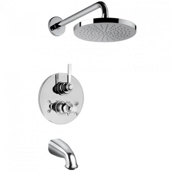 Latoscana 88CR691KIT Thermostatic Tub & Shower Set w/ Volume Control In Chrome
