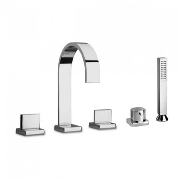 Latoscana Novello Brushed Nickel Roman Tub Faucet With Handshower - Brushed Nickel