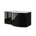 thumbnail image 1 of Latoscana OA43OPT3B Oasi 43 Inch Vanity With Left Side Cabinet In Black, 1 of 2