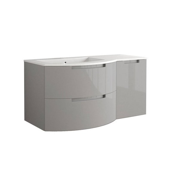 Latoscana OA53OPT2G Oasi 53 Inch Vanity With Right Side Cabinet In Grey