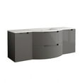 thumbnail image 1 of Latoscana OA57OPT4T Oasi 57 Inch Vanity With Both Side Cabinets In Slate, 1 of 2