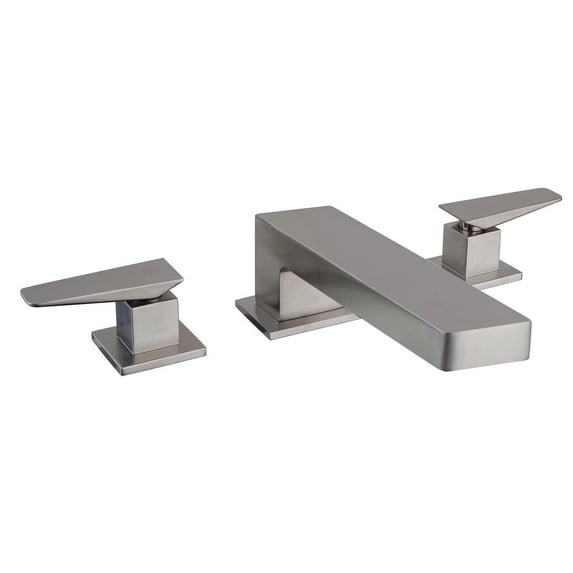 Latoscana QUPW102 Quadro Roman Tub w/ Lever Handles In Brushed Nickel