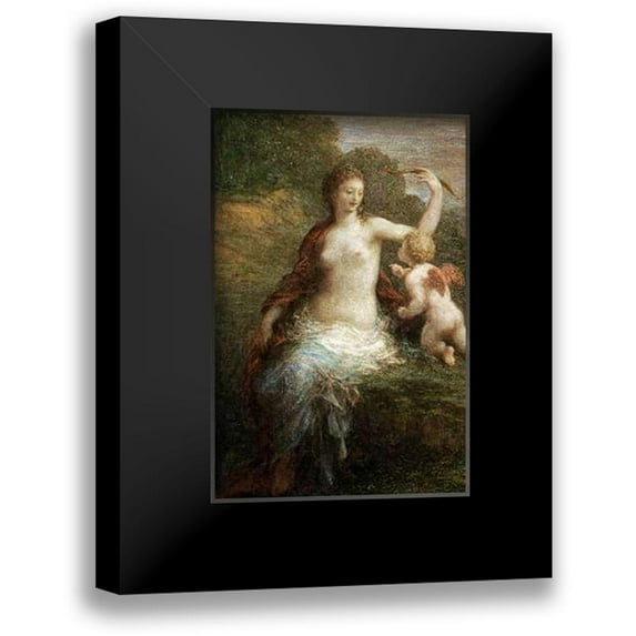 Latour, Henri Fantin 11x14 Black Modern Framed Museum Art Print Titled - Love Disarmed