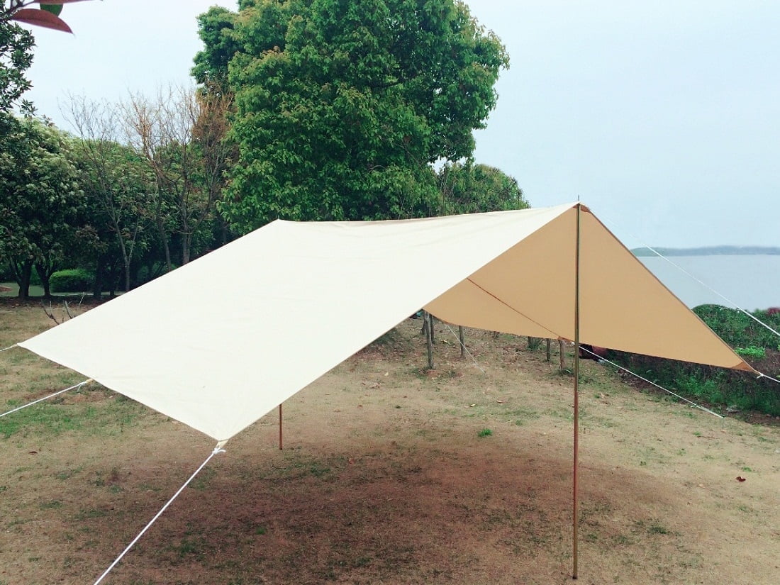 Latourreg Outdoor Cotton Canvas Shelter Tent Entrance Rectangle Canopy Awning for Sunshade for Bell Tent