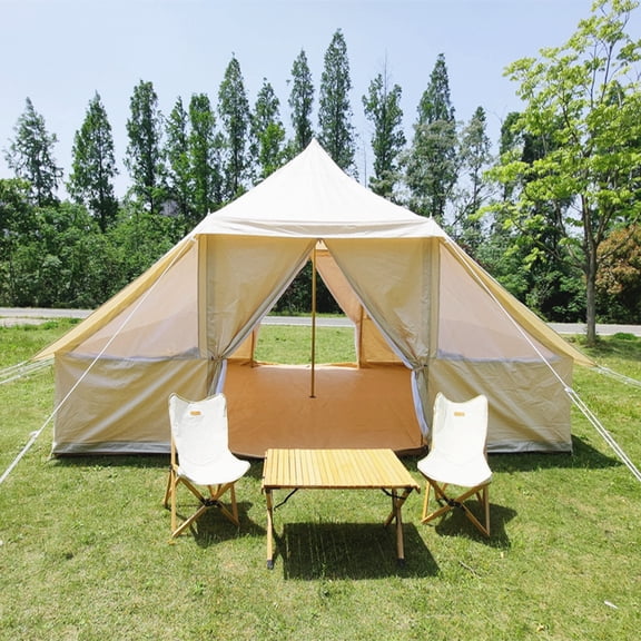 Latourreg Outdoor Glamping Safari Tent Waterproof Oxford 16.4FT Bell Tent With Double Door