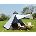 thumbnail image 1 of Latourreg Outdoor Large Double Layers White Waterproof Pyramid Camping Tipi Tent for 3-4 Person, 1 of 7