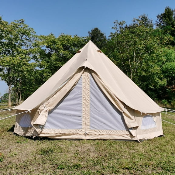 Latourreg Outdoor Lightweight Glamping 13FT Oxford Bell Tent 4Meter Yurt Safari Tent of 4-6 Persons