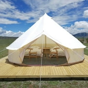 Latourreg Outdoor Safari Waterproof Oxford Bell Tent 16.4ft(5M) Bell Tent Glamping Yurt Tent with Detachable Groundsheet