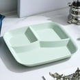 thumbnail image 1 of Gecau 10 Inch Control Divided Plates For Eating Straw Dinner For Kids Adults Picnic Reusable Plates Green Art&Crafts, 1 of 5