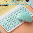 thumbnail image 1 of Gecau 10 Inch Wireless Keyboard Set Candy Color Keyboard And Mouse For Laptop Pc Creative Green 8x4 Inch Home Stuff, 1 of 3