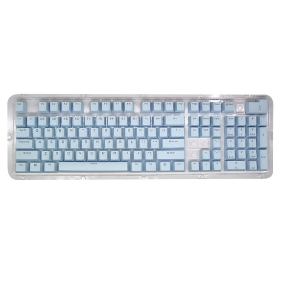 Latrodar 104 Keys Cap Colorful-Backlit Gaming Keycap Replacement Mechanical Keyboard Safe&Non-Toxic Blue 4x3.2 Inch Home Decor