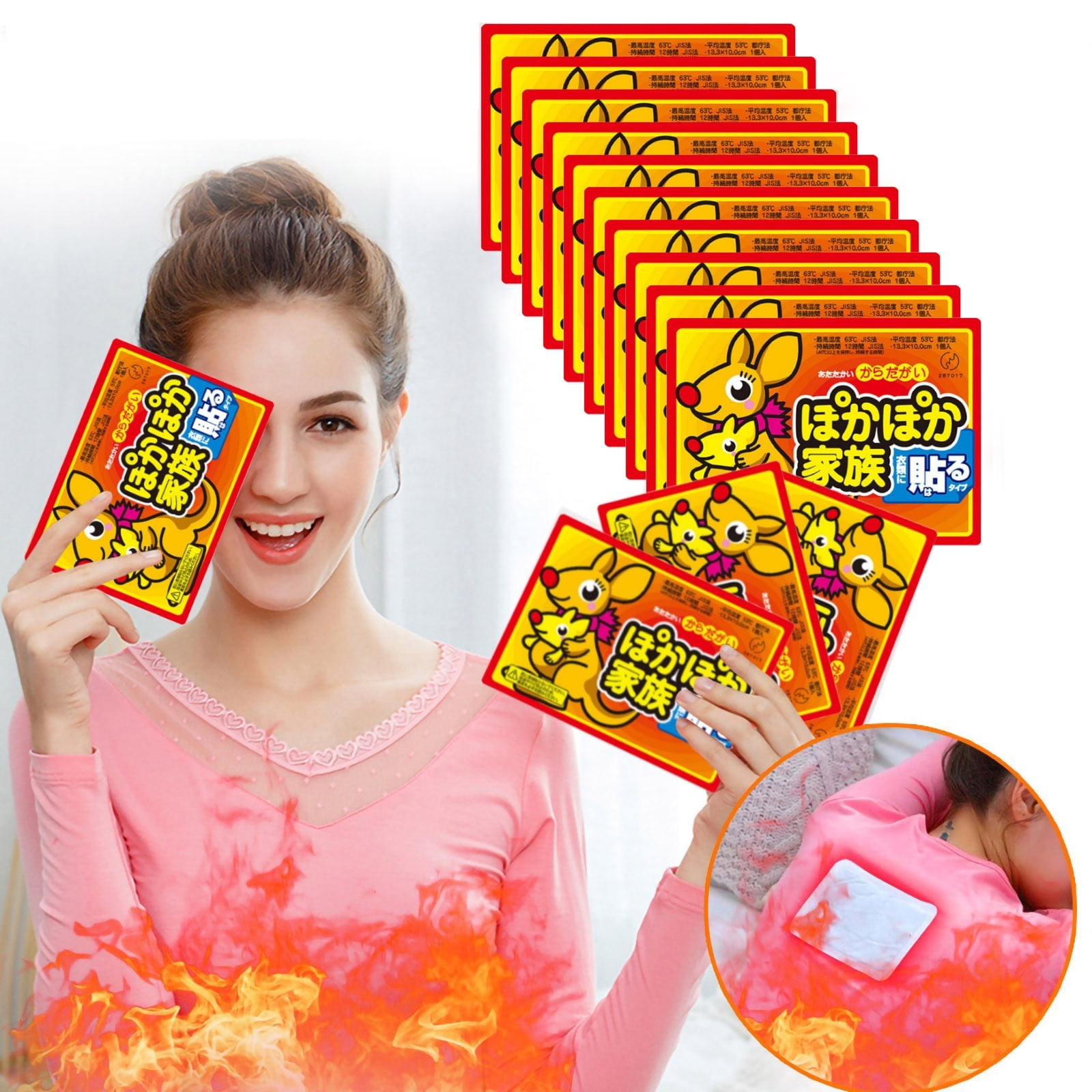 Latrodar 10PC Body Warmer Stick Lasting Heat Patch Keep Hand Leg Foot Warm Paste Pads Reduced Price