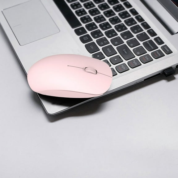 Latrodar 2.4G Wireless Mute Bluetooth Mouse Laptop Office Business Mouse Non-Toxic Pink 4.8x3.2 Inch Home Gadgets