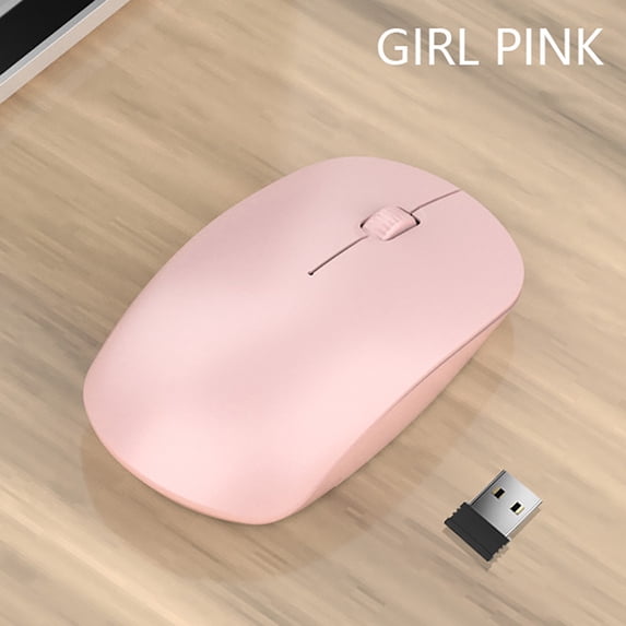 Gecau 2.4G Wireless Rechargeable Bluetooth Mouse Universal Mode Mouse High Durability Pink Home Decor