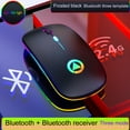 thumbnail image 1 of Latrodar 2.4GHz Wireless Optical Mouse Three Non-Toxic USB Rechargeable LED Black Home Decor, 1 of 2
