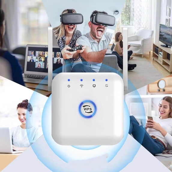 Gecau 2024 Newest WiFi Booster WiFi Extender WiFi Repeater Covers Up To 9800 .ft And 45 Devices Internet Booster With Ethernet Port Quick Setup Home Wireless