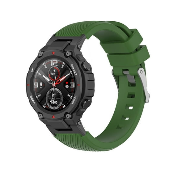 Latrodar 22mm Soft Colorful Secure or Amazfit T-Rex/pro Army Green 5.6x1.6 Inch Home Gadgets