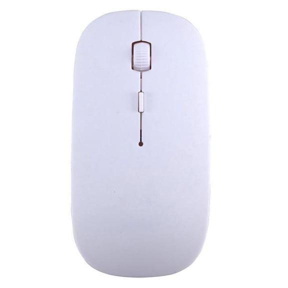 Gecau 2400 DPI 4 Button Optical USB Wireless Gaming Mouse Mice For PC Laptop WH Eco-Friendly Material White 4.4x4 Inch Home Decor