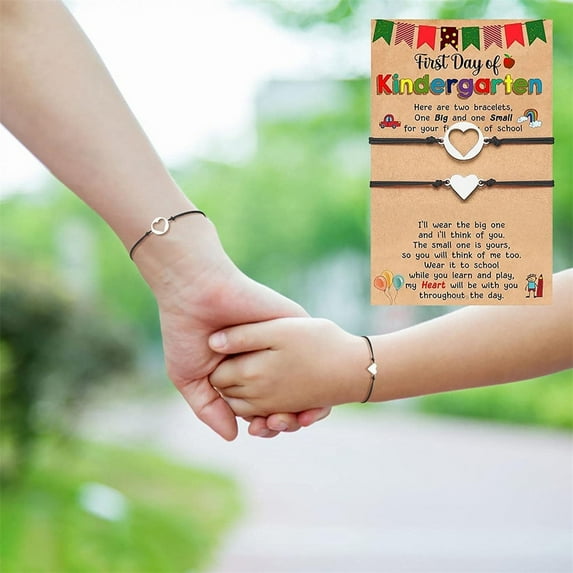 Latrodar 2PCS Bracelet Gift Bracelet Plus Card, Gifts Daughter Bracelet Set Long-Lasting et Mommy And Me Brac Black 1.2x0.8 Inch Home Decor