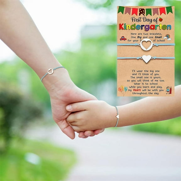 Latrodar 2PCS Bracelet Gift Bracelet Plus Card, Gifts Daughter Bracelet Set Safety Guaranteed et Mommy And Me Brac Sky Blue 4.8x3.2 Inch Home Essentials