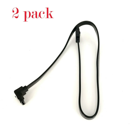 Latrodar 2Pcs 3.0 III SATA3 6Gb / s SSD Hard Drive Data Direct / Right Angle Cable Affordable&High-Quality Black 3.2x2 Inch Home Gadgets