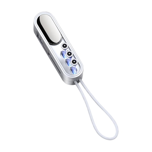 Gecau 3-in-1 Portable Telescopic Magnetic Suction Data Cable With Invisible Mobile Phone Support Affordable&High-Quality White 8.2x2 Inch Home Stuff