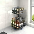 thumbnail image 1 of Latrodar 360 Degree Rotating Kitchen Spice Shelf Home Countertop Multifunctional Spice Storage Supplies Shelf Special Black Art&Crafts 11.2x2.6 Inch, 1 of 5