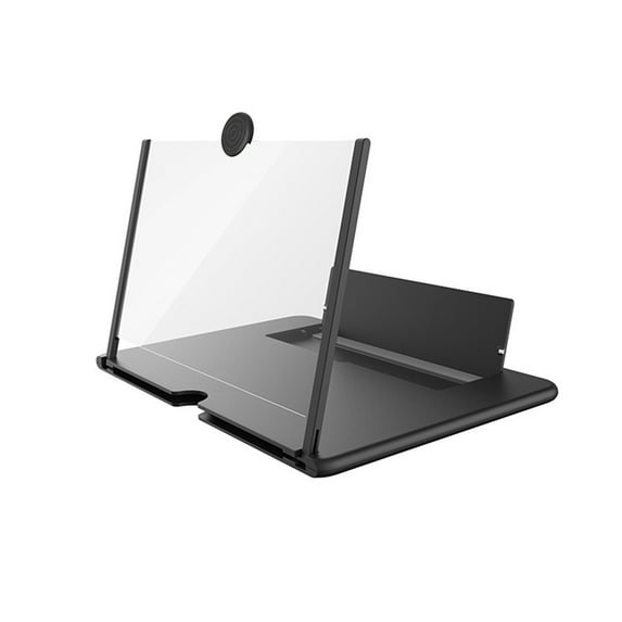 Latrodar 3D Phone Screen Magnifier Stereoscopic Amplifying Desktop 12Inch Bracket Safety Guaranteed Black Home Tools