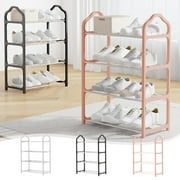 Latrodar 4-Tier Shoe Rack Simple Trending Shoe Rack for Entryway Open Storage Metal Shoe Rack Shoe Storage Shoes Storage 1PC for Front Door Entryway Hallway Closet Entrance