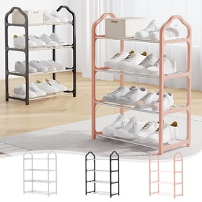 Latrodar 4-Tier Shoe Rack Simple Trending Shoe Rack for Entryway Open Storage Metal Shoe Rack Shoe Storage Shoes Storage 1PC for Front Door Entryway Hallway Closet Entrance
