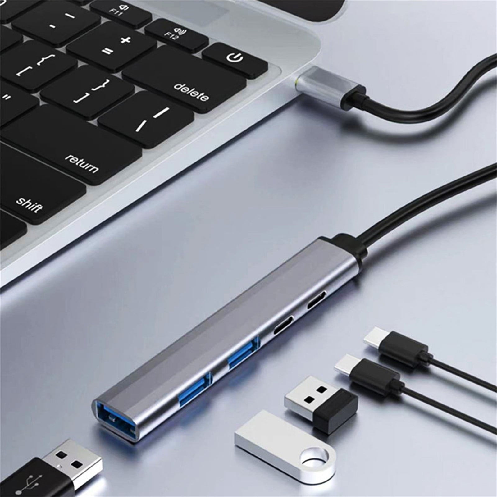 Latrodar 5-in-1 USB-C Hub 1 USB 3.0 Data Ports USB.0 Data Ports 65W PD ...