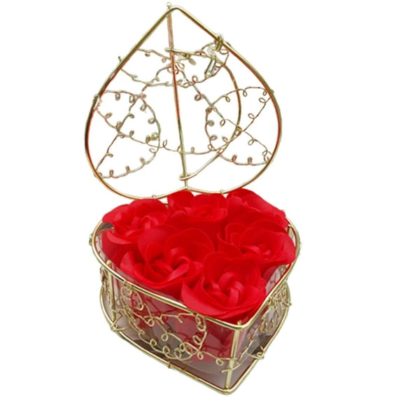 Latrodar 6 Rose Soap Flower Gift Box Valentine's Day Gift Birthday Gift Simulation Soap Practical&Affordable Red 4x4 Inch Home Decor