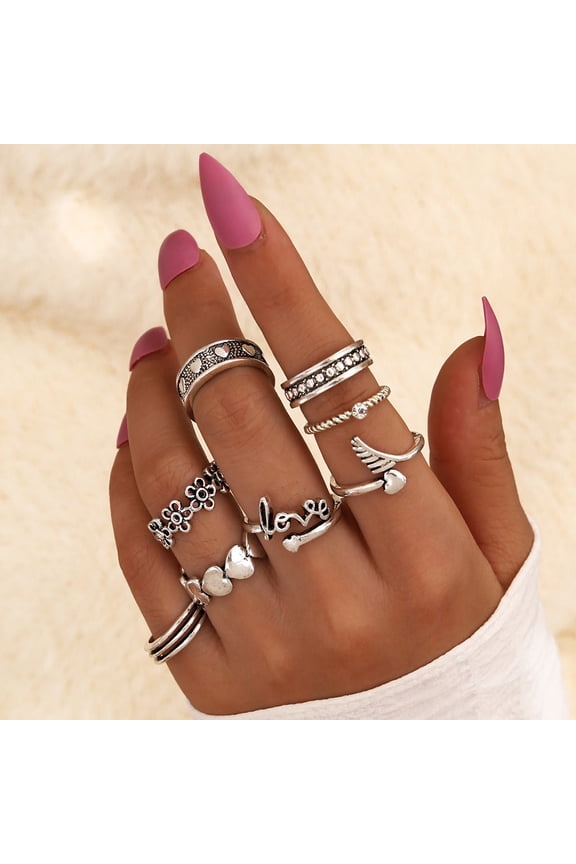 8PC Ladies Vintage Stack Above Knuckle Combination Set MultiUp to 30% Off