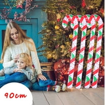 Latrodar 90CM Inflatable Candy Cane Meticulously Crafted Christmas Candy Cane muticolor 6x5.6 Inch Home Essentials
