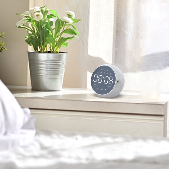 Gecau And Lovely Bluetooth Speaker, Multi-functional Bedside Safe&Non-Toxic rtifact, High Volume White 3.8x3.8 Inch Home Essentials
