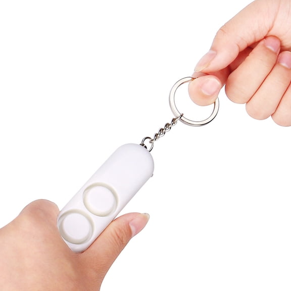 Gecau Anti-rape Device Alarm Loud Alert Attack Panic Personal Security Keychain Secure White 7.6x5.6 Inch Home Stuff