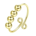 thumbnail image 1 of Latrodar Anxiety Fidget Women Spinning Rings With Beads Stress Relief Spinning Gold, 1 of 1