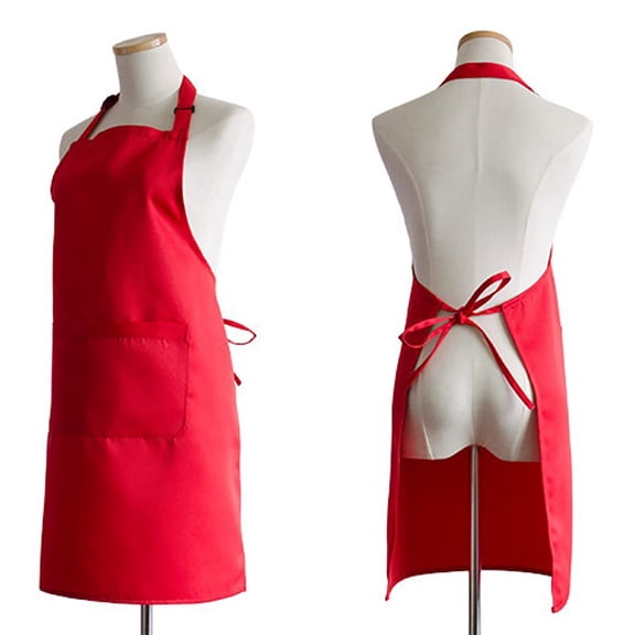 Latrodar Aprons For Women With Pockets Mens Apron Chef Apron Cleaning Experiments Long Life Kitchen Apron For Men Red Safe&Non-toxic 7.2x0.8 Inch