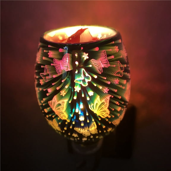 Latrodar Aromatherapy Lamp Plug-In Model Melting Well-Made ug-In Glass Oil Lamp Multicolor 4x4 Inch Home Stuff