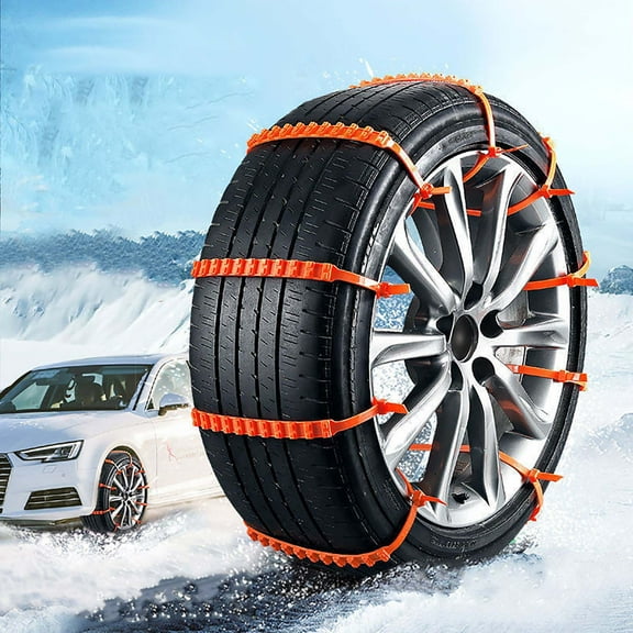 Gecau Automobile Chains Sedans SUVs Bread Off-road Vehicles Universal Snow Straps Elaborately Made As show 19.2x5.6 Inch Home Decor