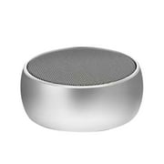 Gecau BS02 Bluetooth Smart Speaker, Outdoor Portable Novelty Sound Amplification Silver Home Stuff
