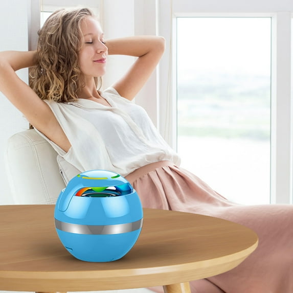Latrodar Ball Bluetooth Speaker Mini Portable Outdoor Household Bluetooth Crafted with Care orful Breathing Lamp Blue Home Gadgets